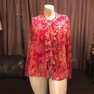 Jones of New York Ruffle Blouse so 16W.💋🎁👠
